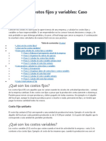 Calcular Los Costos Fijos y Variables