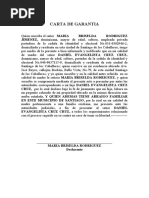 Carta de Garantia