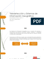 Teledetección y Sistemas de Información Geográfica: Universidad de Huánuco, 2019 - II Mg. Yasser Vásquez Baca Semana 11