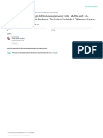 Gender Differences in English Proficiency Among Early, Middle and Late Immersion Undergraduate Students: The Role of Individual Difference Factors