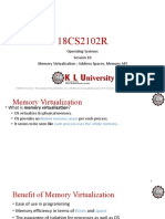 Operating Systems Session 10 Memory Virtualization: Address Spaces, Memory API