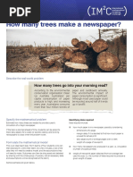 How Many Trees Make A Newspaper?: Example Problem