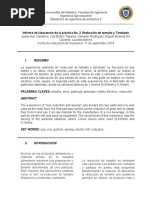 02 Informe de Reduccion de Tamaño y Tamizado.