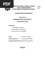 Determinación de Triglicéridos y Colesterol Total