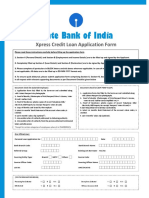 State Bank of India: Xpress Credit Loan Application Form