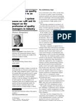 Evolution From Quality Management To An Integrative Management System Based On TQM and Its Impact On The Profession of Quality Managers in Industry