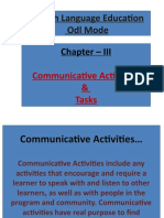 CHAPTER - III COMMUNICATIVE ACTIVITY & TASKS Force