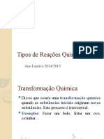 Tipos de Reacções Químicas