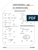 Tarea Domiciliaria Algebra 1 (S.D)