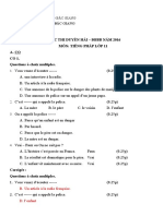 Đề Thi Đề Xuất Cuộc Thi Duyên Hải - Đbbb Năm 2016 Môn: Tiếng Pháp Lớp 11 A. Co CO 1. Questions à choix multiples