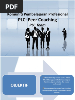 Komuniti Pembelajaran Profesional: PLC: Peer Coaching