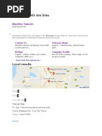 Web Result With Site Links: Mauritius Telecom