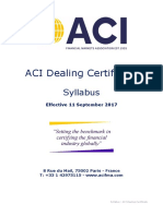 ACI Dealing Certificate: Syllabus