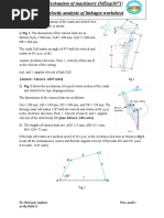 Mechanism of Machinery Velocity Analysis Worksheet