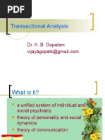 Transactional Analysis: Dr. K. B. Gopalam