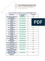 Lista de Cotejo de Producto 06 de Septiembre de 2019