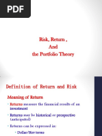 Chapter 04 Risk, Return, and The Portfolio Theory