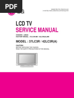 схема и сервис мануал на английском LG 37LC3R шасси LN62A PDF