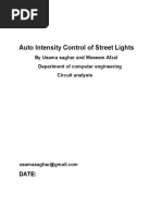 Auto Intensity Control of Street Lights Lab Report