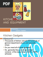 Kitchen Utensils and Equipment: Prepared By: Cyndi N. Cagalitan