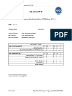 Lab Manual # 06: Title: Introduction To Loops and Implementation of While Loop IN C ++