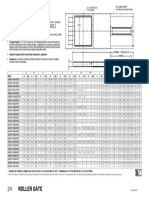 24 Roller Gate: Standard Assembly Unit Installation Data