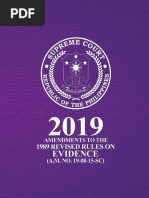 2019 Rules On Evidence PDF