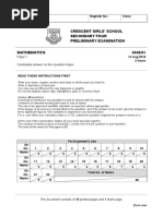 Sec 4 E Maths SA2 2018 Crescent Girls