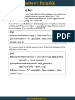 Mappings: Primary Keys: @generatedvalue Generationtype - Sequence