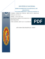 Teoría Del Caso. Trabajo de Derecho Penal Privativo Militar