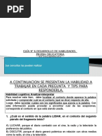 Guía 6. Desarrollo de Habilidades. Prueba Obligatoria de Competencia Lectora. 2021.