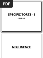 Specific Torts - I: Unit - Ii