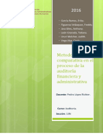 Metodología Comparativa en El Proceso de La Auditoría Financiera y Administrativa