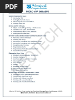 VBA MACRO Course Training Syllabus PDF