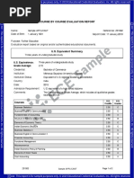 Course by Course Evaluation Report: U.S. Equivalence: Grade Average