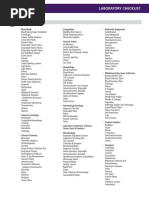 Laboratory Checklist: Healthcare