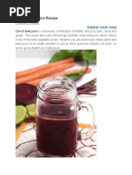 Carrot Beet Juice Recipe