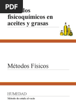 Métodos Fisicoquímicos en Aceites y Grasas