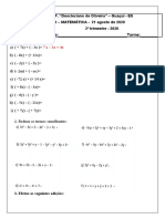 8º Ano - Monômios