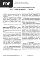 Prediction of Soil Liquefaction by Using Ubc3D-Plm Model in Plaxis