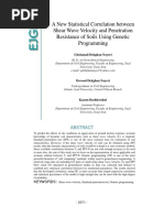 A New Statistical Correlation Between Shear Wave Velocity and Penetration Resistance of Soils Using Genetic Programming