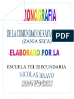 Monografía Telesecundaria "Nicolás Bravo"