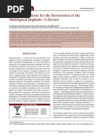 Abutment Options For The Restoration of The Malalinged Implant 2016 PDF