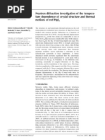 Research Papers Neutron Diffraction Investigation of The Tempera-Ture Dependence of Crystal Structure and Thermal Motions of Red Hgi