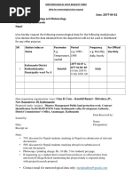 Meteorological Data Request Form