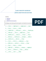 CBSE Class 10 Chemistry Worksheet - Chemical Reactions and Equations PDF