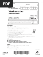 GCSE 1MA1 Paper 3H (Mock Set 2)