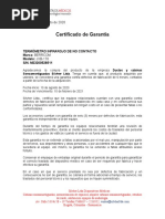 Certificado de Garantia Termometro Berrcom 28511 PDF