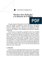 Levoratti, Armando J - Muchos Años Dedicacos A La Difusion de La Biblia PDF