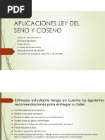 Aplicaciones Ley Del Seno y Coseno